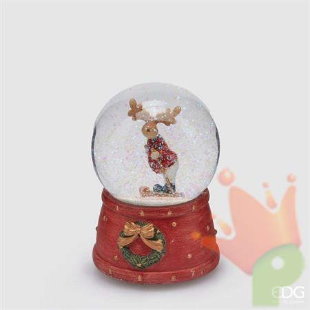 SFERA ACQUA RENNA ROSSA H.14 CM