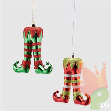 PENDENTE CALZE ELFO VERDE E ROSSO