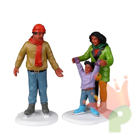 FAMIGLIA CON PATTINI SUL GHIACCIO 7,5 CM