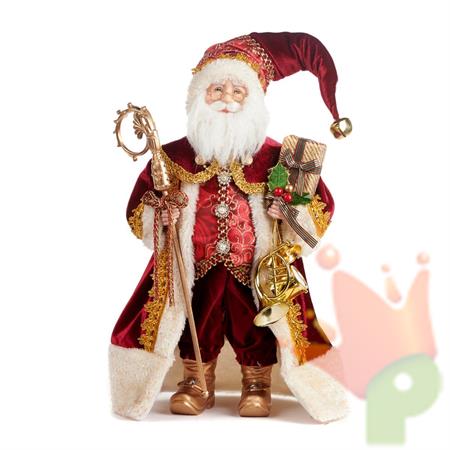 BABBO NATALE BORDEAUX 50 CM
