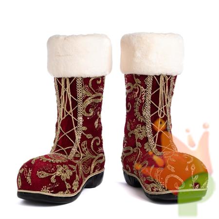 DECORAZIONE NATALIZIA STIVALE BABBO NATALE 38 CM 1 PZ