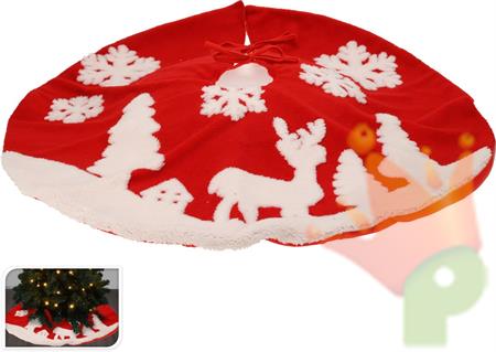 COPRIBASE ALBERO ROSSO BIANCO DECORATO 85 CM