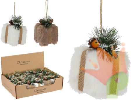PACCO REGALO CON PELLICCIA DA APPENDERE