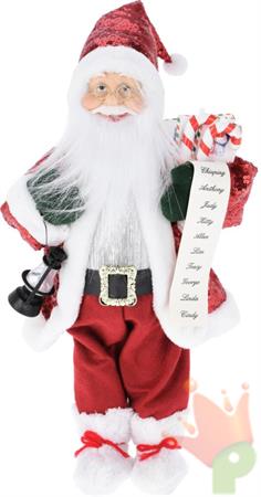 BABBO NATALE IN TESSUTO ROSSO 45 CM