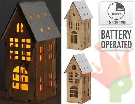CASETTA DI LEGNO CON LED