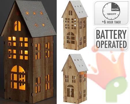 CASETTA DI LEGNO CON LED