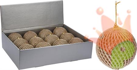 PALLINA DI NATALE CHAMPAGNE CON DECORO 10 CM