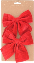 FIOCCO IN VELLUTO ROSSO 15X13 CM 2 PZ