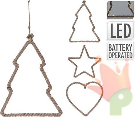 FIGURE IN CORDA DA APPENDERE CON LUCINE A LED