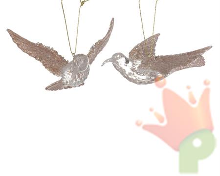 COLIBRI' ROSA GLITTER DA APPENDERE