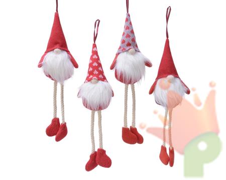 GNOMO IN TESSUTO CON GAMBE PENSILI DA APPENDERE