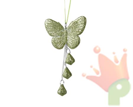 PENDENTE FARFALLA VERDE CON DIAMANTI