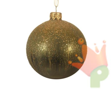 PALLINA DI NATALE VERDE ORO GLITTER