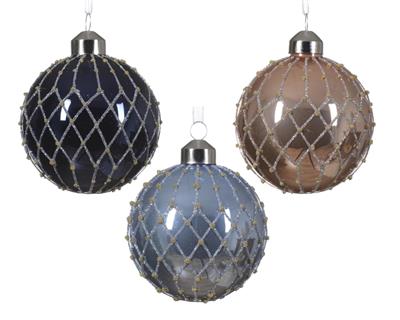 PALLINA DI NATALE 3 ASSORTITI 8 CM