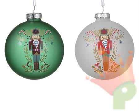 PALLINA VETRO  DECORO SCHIACCIANOCI