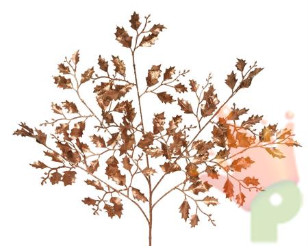 RAMO AGRIFOGLIO IN PLASTICA RAME CON GLITTER H.81 CM