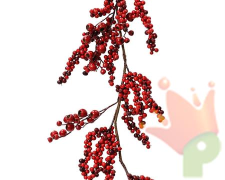 GHIRLANDA NATALIZIA DI BACCHE ROSSE 130 CM
