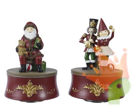 CARILLON NATALIZIO BABBO NATALE/SCHIACCIANOCI  1 PZ AS