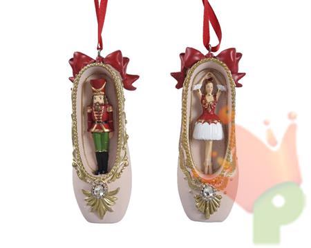 PENDENTE SCARPETTA BALLERINA / SCHIACCIANOCI H.11,4 CM 1 PZ