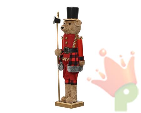SOLDATINO SCHIACCIANOCI ORSO IN PLASTICA H.78X22X18 CM