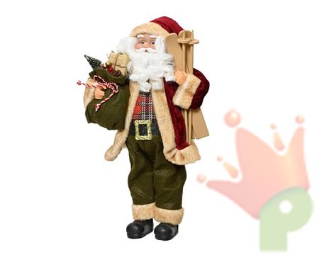 BABBO NATALE CON SCI E SACCO REGALO