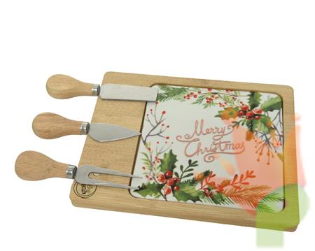 TAGLIERE NATALIZIO PER FORMAGGI IN BAMBOO