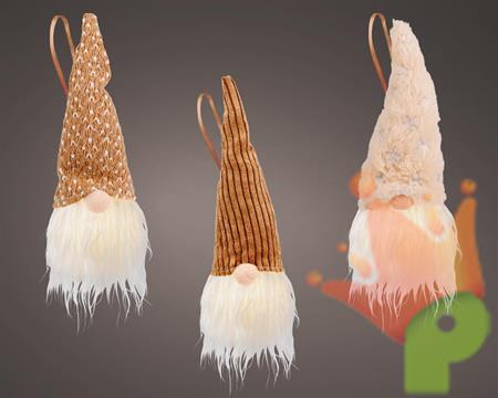 PENDENTE TESTA GNOMO CON MICROLED BIANCO CALDO 20X6 CM 1 PZ ASSO