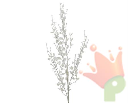 RAMO CON FOGLIE BIANCHE GLITTER H.70X8 CM