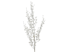 RAMO CON FOGLIE BIANCHE GLITTER H.70X8 CM