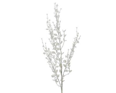 RAMO CON FOGLIE BIANCHE GLITTER H.70X8 CM