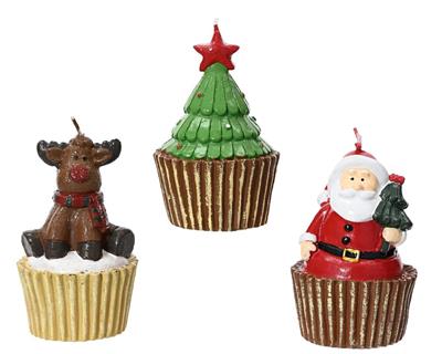CANDELA NATALIZIA ALBERO/BABBO NATALE/RENNA 11X87,2CM 3ASS