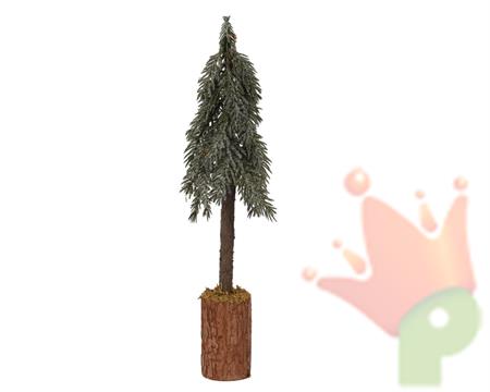 MINI ALBERO GHIACCIATO CON BASE IN LEGNO 45 CM