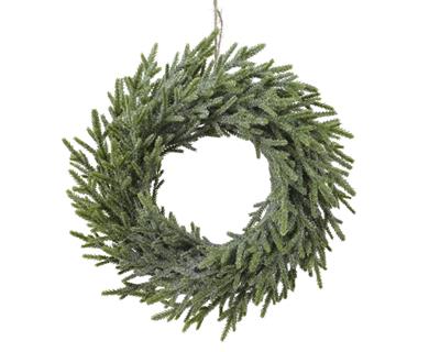 GHIRLANDA FUORIPORTA NATALIZIA 30 CM VERDE GLITTER