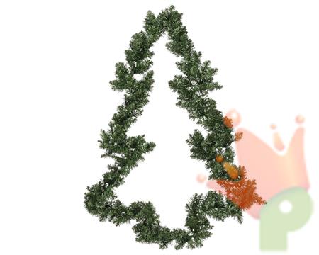 GHIRLANDA NATALIZIA FUORIPORTA A FORMA DI ALBERO 90X70X8 CM