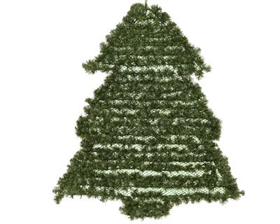 ALBERO DI NATALE DA PARETE H.100X80X9 CM