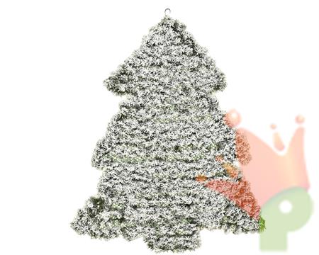 ALBERO DI NATALE DA PARETE INNEVATO H.100X80X9 CM