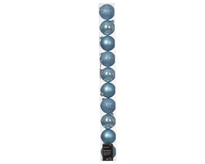 PALLINE DI NATALE AZZURRE 6 CM CONFEZIONE 10 PZ