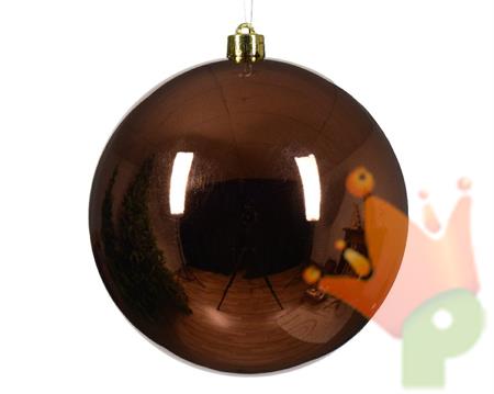 PALLINA DI NATALE MARRONE 14 CM