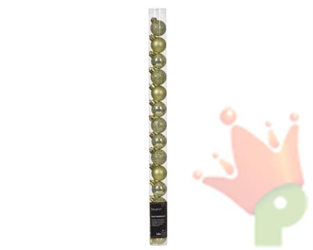 PALLINE DI NATALE VERDE PISTACCHIO 3 CM CONFEZIONE 14 PZ