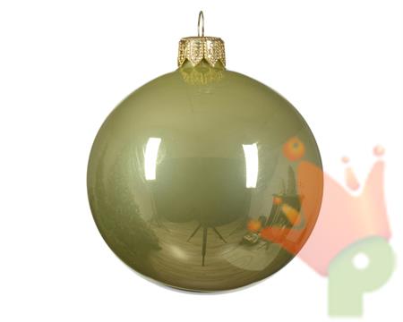 PALLINE DI NATALE VERDE PISTACCHIO LUCIDO 6 CM CONFEZIONE 6 PZ