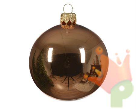 PALLINE DI NATALE RAME LUCIDO 6 CM CONFEZIONE 6 PZ