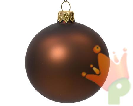 PALLINE DI NATALE MARRONE OPACO 6 CM CONFEZIONE 6 PZ