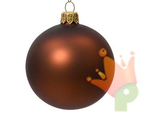 PALLINE DI NATALE MARRONE OPACO 10 CM CONFEZIONE 4 PZ
