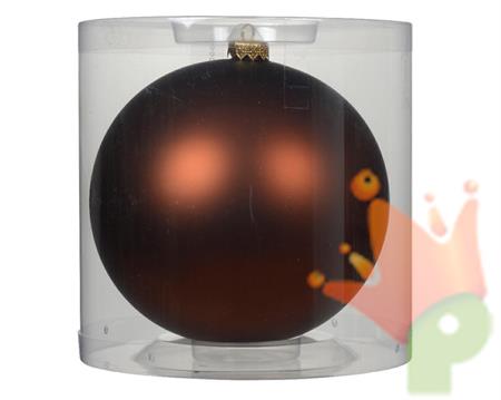 PALLINA DI NATALE MARRONE OPACO 15 CM