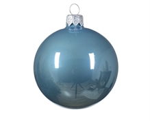 PALLINE DI NATALE AZZURRO LUCIDO 10 CM CONFEZIONE 4 PZ