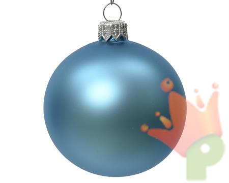PALLINE DI NATALE AZZURRO OPACO 8 CM CONFEZIONE 6 PZ