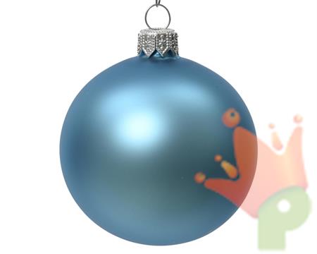 PALLINE DI NATALE AZZURRO OPACO 10 CM CONFEZIONE 4 PZ