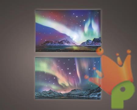 QUADRO TELA NATALIZIO LED EFFETTO CAMBIO COLORE N72