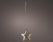 PENDENTE STELLA LUMINOSA CON 15 MICRO LED BIANCO CALDO 20X6,5 CM