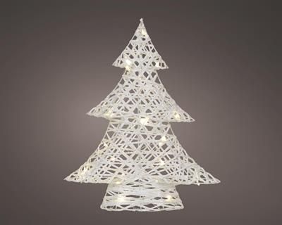 MINI ALBERO IN CARTA LUMINOSO  LED BIANCO CALDO H.40X34X10 CM